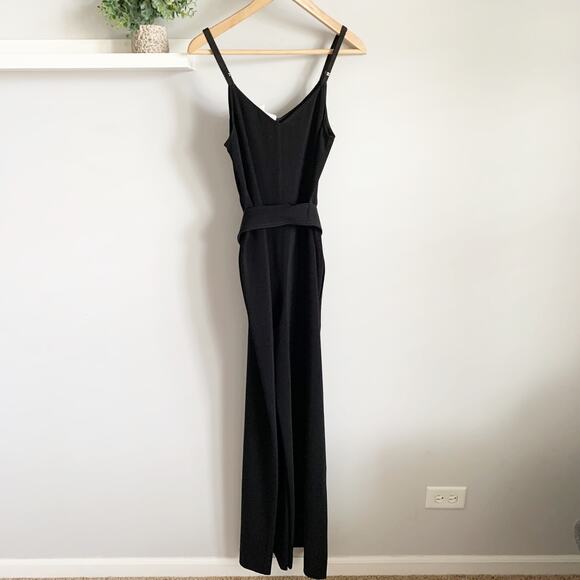Cinq A Sept Billie Wide Leg Jumpsuit 0 Black NWT - Picture 4 of 7